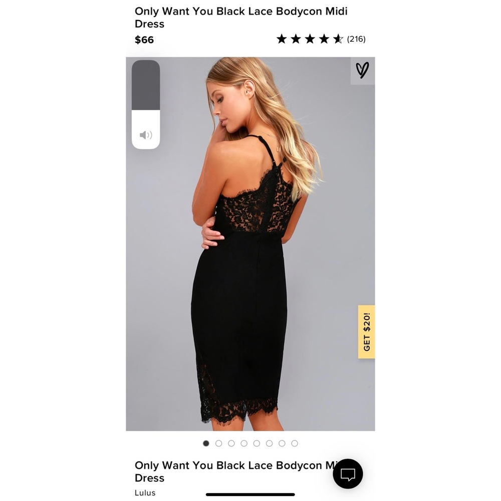 Only want you black lace bodycon midi